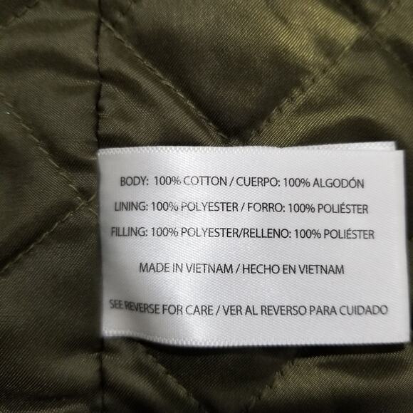 Orvis Jacket Large Field Barn Chore Green Canvas Quilted Corduroy Collar Coat - Picture 8 of 12